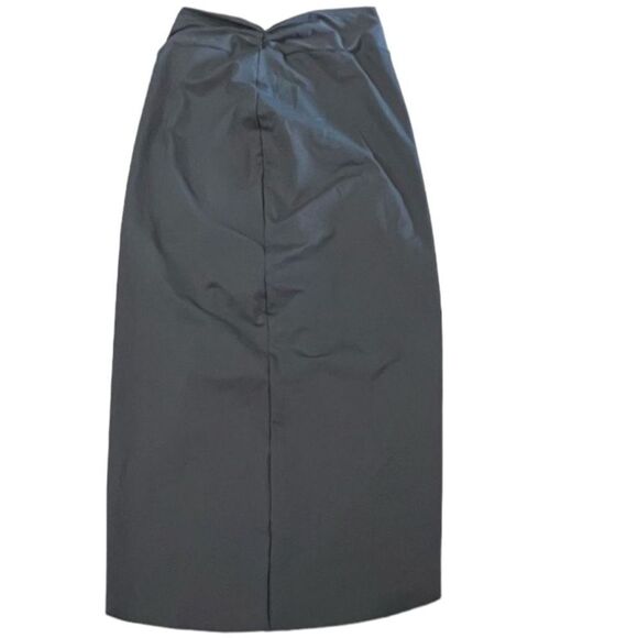 NWOT SKIMS Signature Swim Sarong Maxi Front Slit Skirt In Onyx Black Coverup - Picture 6 of 6